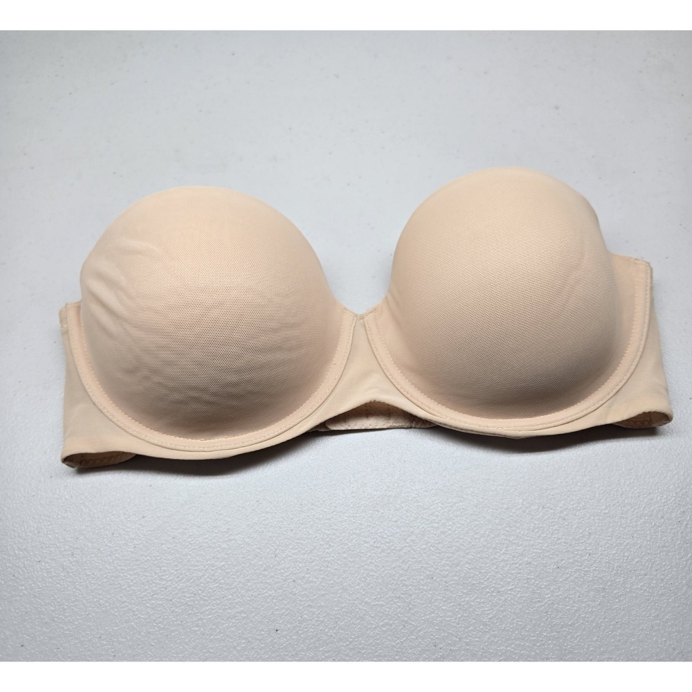 Auden Women Bra 38D Beige Strapless Underwired Push Up